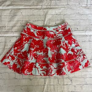 Banana Republic Red and Blue Floral Mini Skirt